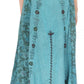 Sakkas Maran Women's Boho Embroidery Skirt with Lace Elastic Waist and Pockets