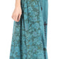 Sakkas Maran Women's Boho Embroidery Skirt with Lace Elastic Waist and Pockets