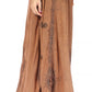 Sakkas Zarah Women's Boho Embroidery Gypsy Skirt with Lace Elastic Waist Pockets