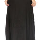 Sakkas Zarah Women's Boho Embroidery Gypsy Skirt with Lace Elastic Waist Pockets