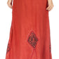 Sakkas Zarah Women's Boho Embroidery Gypsy Skirt with Lace Elastic Waist Pockets