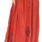 Sakkas Zarah Women's Boho Embroidery Gypsy Skirt with Lace Elastic Waist Pockets