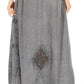 Sakkas Zarah Women's Boho Embroidery Gypsy Skirt with Lace Elastic Waist Pockets
