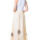 Sakkas Zarah Women's Boho Embroidery Gypsy Skirt with Lace Elastic Waist Pockets