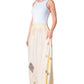 Sakkas Zarah Women's Boho Embroidery Gypsy Skirt with Lace Elastic Waist Pockets