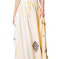 Sakkas Zarah Women's Boho Embroidery Gypsy Skirt with Lace Elastic Waist Pockets