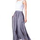 Sakkas Zarah Women's Boho Embroidery Gypsy Skirt with Lace Elastic Waist Pockets
