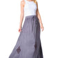 Sakkas Zarah Women's Boho Embroidery Gypsy Skirt with Lace Elastic Waist Pockets