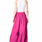 Sakkas Zarah Women's Boho Embroidery Gypsy Skirt with Lace Elastic Waist Pockets