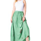 Sakkas Zarah Women's Boho Embroidery Gypsy Skirt with Lace Elastic Waist Pockets