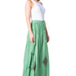 Sakkas Zarah Women's Boho Embroidery Gypsy Skirt with Lace Elastic Waist Pockets