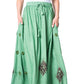 Sakkas Zarah Women's Boho Embroidery Gypsy Skirt with Lace Elastic Waist Pockets