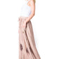 Sakkas Zarah Women's Boho Embroidery Gypsy Skirt with Lace Elastic Waist Pockets