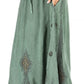 Sakkas Zarah Women's Boho Embroidery Gypsy Skirt with Lace Elastic Waist Pockets