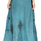 Sakkas Zarah Women's Boho Embroidery Gypsy Skirt with Lace Elastic Waist Pockets