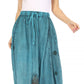 Sakkas Zarah Women's Boho Embroidery Gypsy Skirt with Lace Elastic Waist Pockets