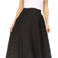 Sakkas Noemi Women's Long Maxi Summer Casual Boho Skirt Elastic Waist & Pockets