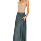 Sakkas Noemi Women's Long Maxi Summer Casual Boho Skirt Elastic Waist & Pockets