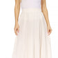 Sakkas Noemi Women's Long Maxi Summer Casual Boho Skirt Elastic Waist & Pockets