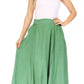 Sakkas Noemi Women's Long Maxi Summer Casual Boho Skirt Elastic Waist & Pockets