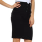 Knee Length High Waist Stretch Pencil Skirt