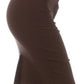 Knee Length High Waist Stretch Pencil Skirt