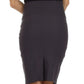 Knee Length High Waist Stretch Pencil Skirt