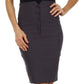 Knee Length High Waist Stretch Pencil Skirt