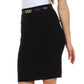 Sakkas Women's Shirred Hip Stretch Pencil Skirt with Skinny Belt