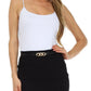 Sakkas Women's Shirred Hip Stretch Pencil Skirt with Skinny Belt