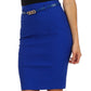 Sakkas Women's Shirred Hip Stretch Pencil Skirt with Skinny Belt