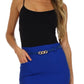Sakkas Women's Shirred Hip Stretch Pencil Skirt with Skinny Belt