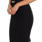 Sakkas High Waist Stretch Pencil Skirt with Metallic Bow Skinny Belt