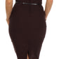 Sakkas High Waist Stretch Pencil Skirt with Metallic Bow Skinny Belt