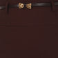 Sakkas High Waist Stretch Pencil Skirt with Metallic Bow Skinny Belt
