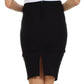 Sakkas High Waist Stretch Pencil Skirt with Rear Bow Accent