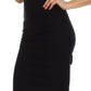 Sakkas High Waist Stretch Pencil Skirt with Rear Bow Accent