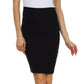 Sakkas High Waist Stretch Pencil Skirt with Rear Bow Accent