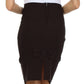 Sakkas High Waist Stretch Pencil Skirt with Rear Bow Accent