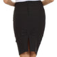Sakkas High Waist Stretch Pencil Skirt with Rear Bow Accent
