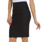 Sakkas High Waist Stretch Pencil Skirt with Rear Bow Accent