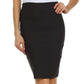 Sakkas High Waist Stretch Pencil Skirt with Rear Bow Accent