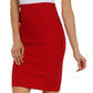 Sakkas High Waist Stretch Pencil Skirt with Rear Bow Accent