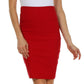 Sakkas High Waist Stretch Pencil Skirt with Rear Bow Accent