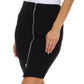 Above the Knee Zippered Tiered Sleek Stretch Pencil Skirt