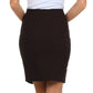 Above the Knee Zippered Tiered Sleek Stretch Pencil Skirt