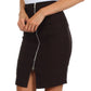 Above the Knee Zippered Tiered Sleek Stretch Pencil Skirt