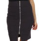 Above the Knee Zippered Tiered Sleek Stretch Pencil Skirt
