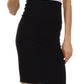 Knee Length High Waist Stretch Pencil Skirt