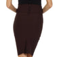 Knee Length High Waist Stretch Pencil Skirt
